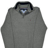 Tommy Hilfiger 1/4 Zip - Large Gray Cotton