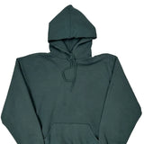 Russell Athletic Hoodie - Large Green Cotton Blend
