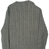Polo By Ralph Lauren Cable Knit Sweater - XL Gray Cotton