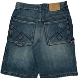 Jnco Cargo Carpenter Shorts - 32W 9L Blue Denim