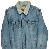 Levis Sherpa Lined Denim Jacket - XL Light Wash Denim
