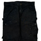 Dakota Grizzly Cargo Trousers - 34W 32L Black Cotton