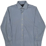 Polo By Ralph Lauren Striped Shirt - Large Blue Cotton
