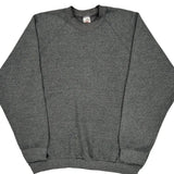 90'S Blank Made In USA Fruit Of The Loom Sweatshirt - XL Grey Cotton Blend