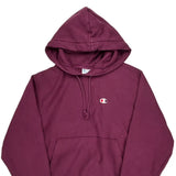 Reverse Weave Champion Hoodie - Small Purple Cotton
