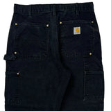 Carhartt Double Knee Carpenter Pants - 30W 27L Black Cotton