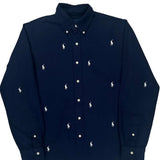Ralph Lauren Shirt - Medium Navy Cotton