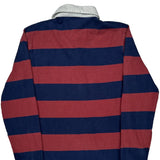 Patagonia Striped Rugby Shirt - Medium Blue Cotton