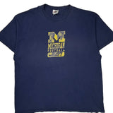 Michigan Football Nike College T-Shirt - XL Blue Cotton