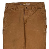 Carhartt Double Knee Carpenter Trousers - 36W 32L Brown Cotton