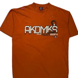 Builders Society Akademiks Graphic T-Shirt - XL Orange Cotton