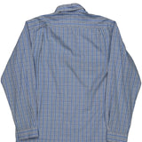 Westerton Italian Broadcloth Polo By Ralph Lauren Checked Shirt - Large Blue Cotton
