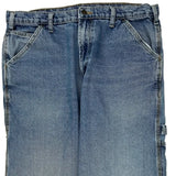 Big Mac Double Knee Carpenter Pants - 35W 30L Blue Cotton