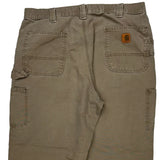 Carhartt Double Knee Carpenter Trousers - 40W 32L Brown Cotton