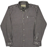 Barbour Checked Shirt - Large Burgundy Cotton