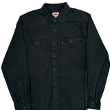Levis Denim Shirt - Medium Black Cotton