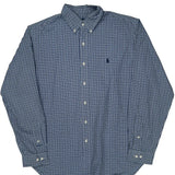 Ralph Lauren Checked Shirt - Large Blue Cotton