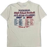 All American Bowl Hanes Graphic T-Shirt - Medium White Cotton