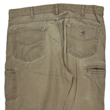 Carhartt Double Knee Carpenter Pants - 38W 30L Beige Cotton