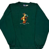 Tigger Disney Cartoon Sweatshirt - XL Green Polyester Blend