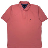 Tommy Hilfiger Polo Shirt - XL Pink Cotton