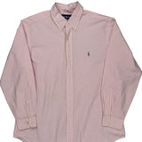 Ralph Lauren Checked Shirt - Large Pink Cotton