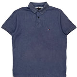 Tommy Hilfiger Polo Shirt - Medium Blue Cotton