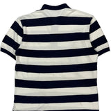 Tommy Hilfiger Striped Polo Shirt - Large Navy Cotton