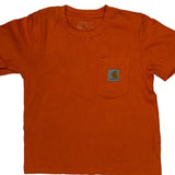 Age 6 Carhartt T-Shirt - Small Orange Cotton
