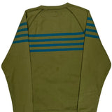 Quiksilver Striped Long Sleeve T-Shirt - XL Blue Cotton