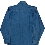 Wrangler Denim Shirt - Large Blue Cotton