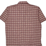 Levis Checked Short Sleeve Shirt - XL Red Cotton