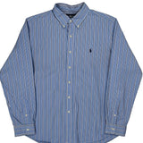 Ralph Lauren Striped Shirt - XL Blue Cotton