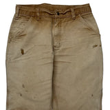 Carhartt Double Knee Dungarees - 32W 30L Beige Cotton