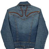 Tommy Jeans Contrast Stitch Denim Jacket - Large Blue Denim