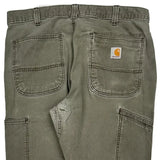 Carhartt Double Knee Cargo Pants - 34W 34L Gray Cotton Blend