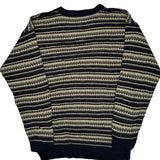 Jantzen Striped Sweater - XL Black Acrylic