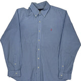 Ralph Lauren Checked Shirt - Large Blue Cotton