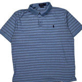 Polo By Ralph Lauren Striped Polo Shirt - XL Blue Cotton