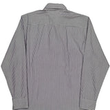 New York Fit Tommy Hilfiger Striped Shirt - Large Black & White Cotton