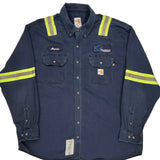 Quincy Carhartt Striped Shirt - 2XL Navy Cotton