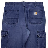 Carhartt Cargo Cargo Trousers - 36W 30L Blue Cotton