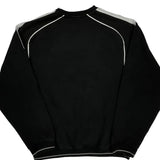 Nike Striped Long Sleeve T-Shirt - Large Black Cotton