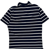Polo By Ralph Lauren Striped Polo Shirt - Large Navy Cotton