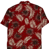 Pierre Cardin Floral Hawaiian Shirt - Medium Red Viscose