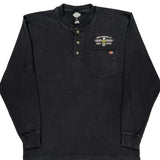 Iowa Brewing Co. Dickies Henley Long Sleeve T-Shirt - Large Black Cotton