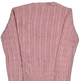 Ralph Lauren Cable Knit Sweater - Medium Pink Cotton