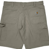 Carhartt Cargo Carpenter Shorts - 38W 10L Khaki Cotton