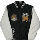 Golden Time Unbranded Varsity Jacket - Large White Polyester