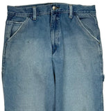 Steve & Barry Carpenter Pants - 34W 32L Light Wash Cotton